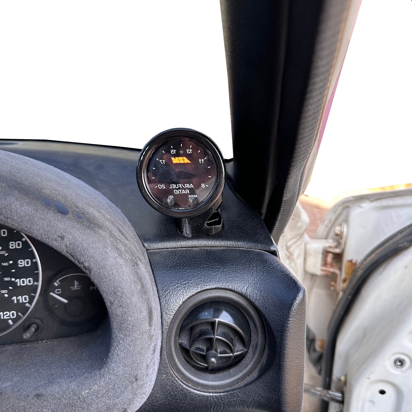 Single gauge pod mount for 1990-1993 Miata NA MX5 functional defrost vent