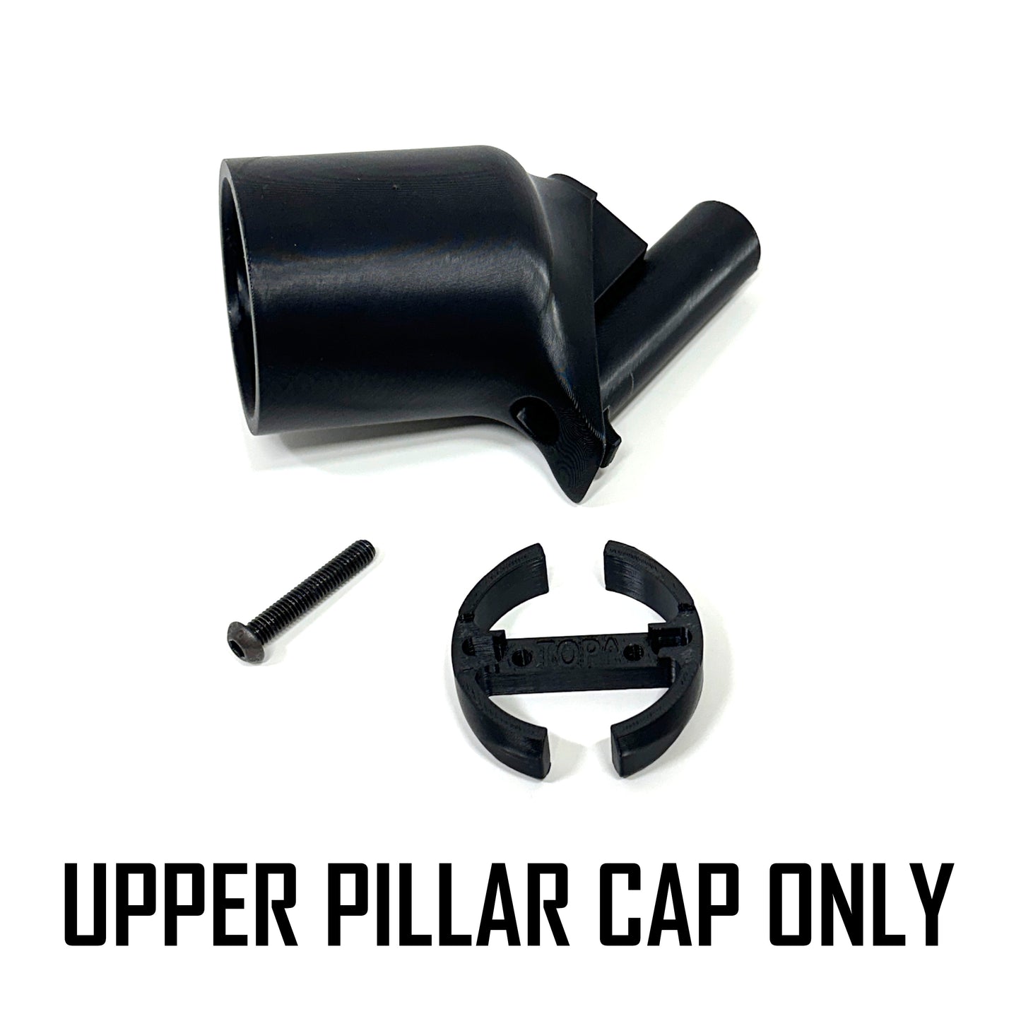 Single gauge pod mount for 2018-2024 Jeep Wrangler Upper grab handle cap