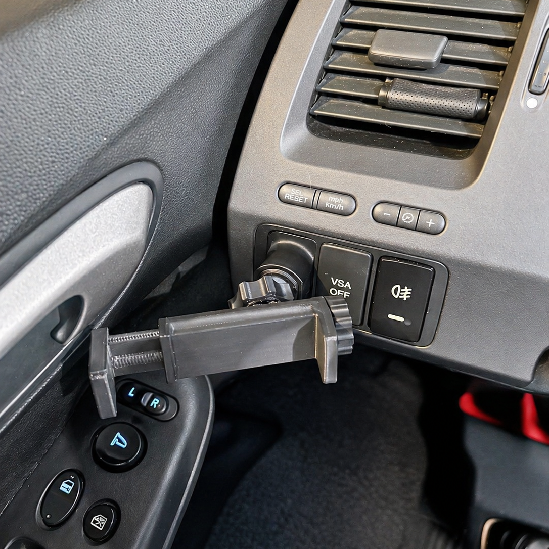 Blank button phone mount for 2003-2013 Honda Accord, Fit, or Civic (See Compatability)