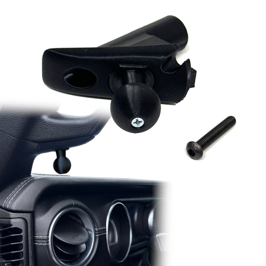 Custom Ball mount for 2018-2024 Jeep Wrangler Pillar cap 1" or 17mm