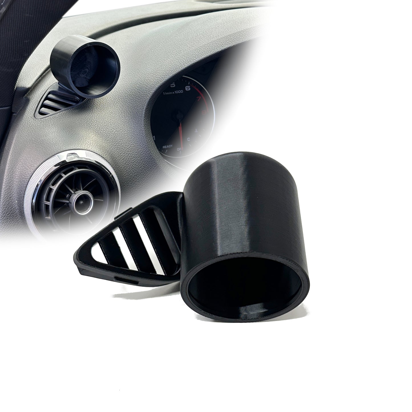Single gauge pod for Audi A3, S3 2013-2020 functional defrost vent 52mm