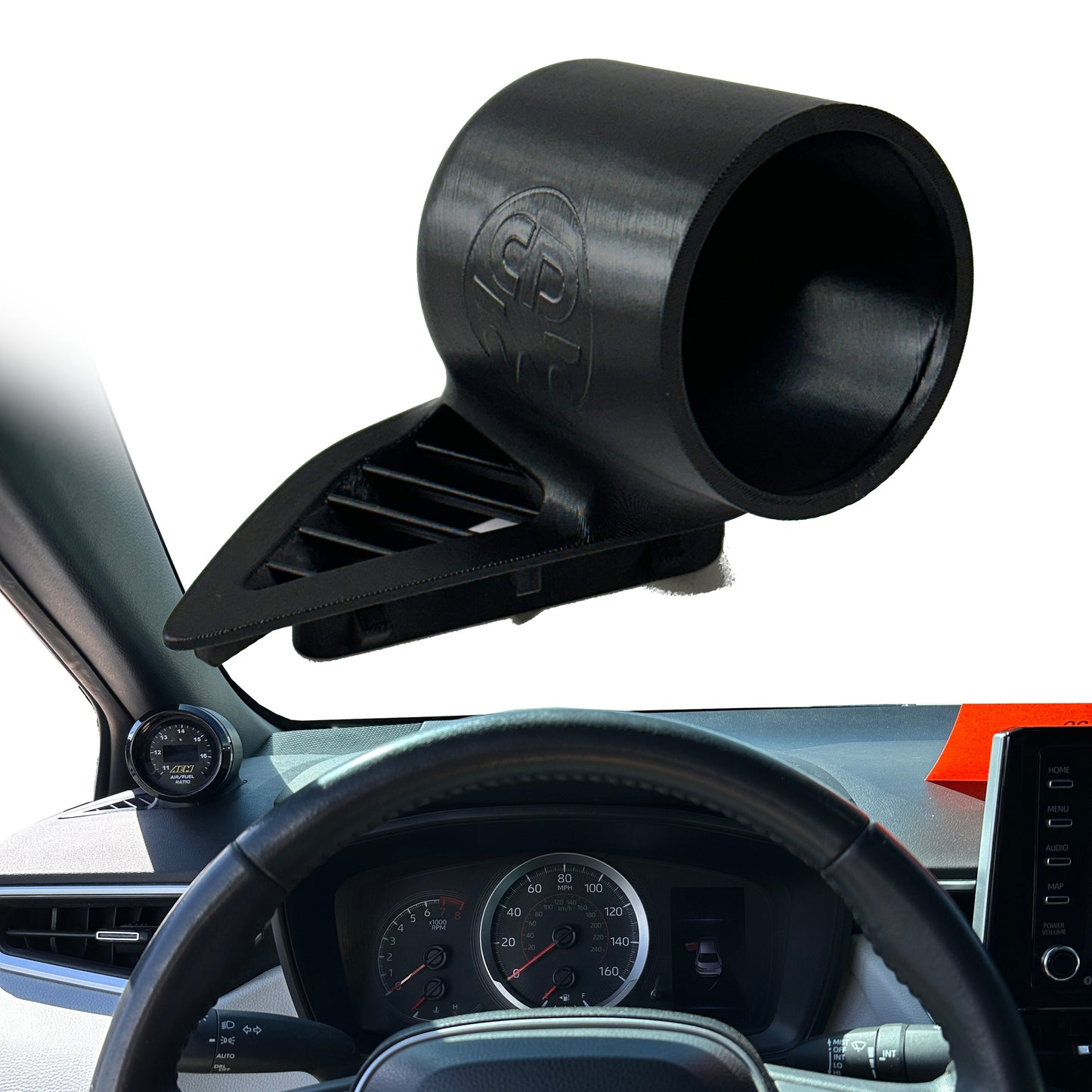Single gauge pod mount for 2019-2026 Toyota Corolla GR functional defrost vent