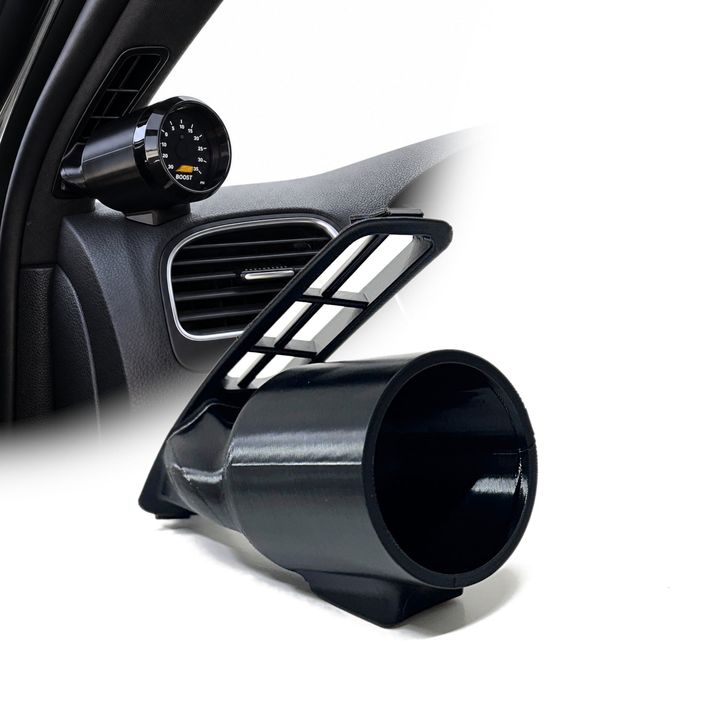 Single gauge pod mount for Volkswagen Golf 2010-2014 GTI MK6 defrost vent 52mm