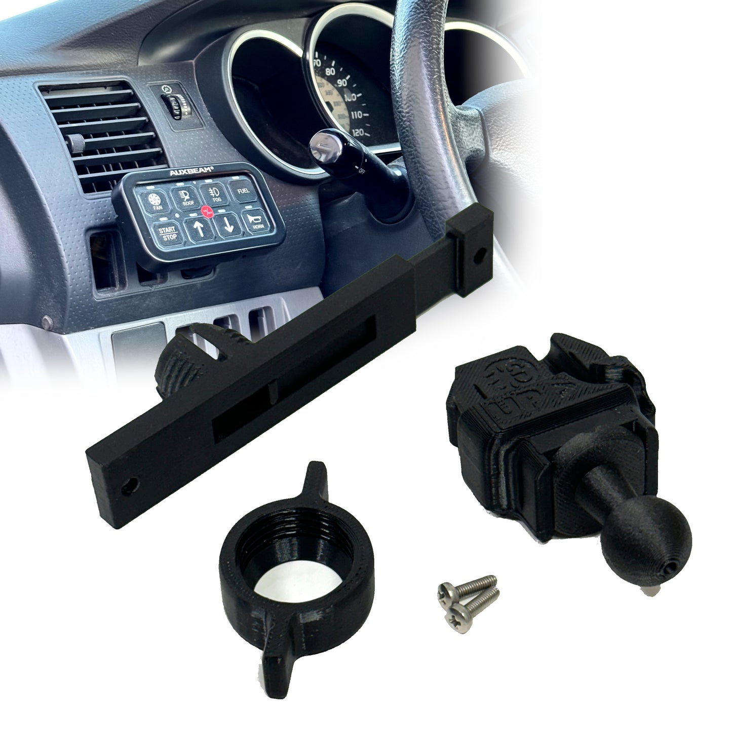 Custom Auxbeam mount for Toyota Tacoma 2005-2015 replaces blank button