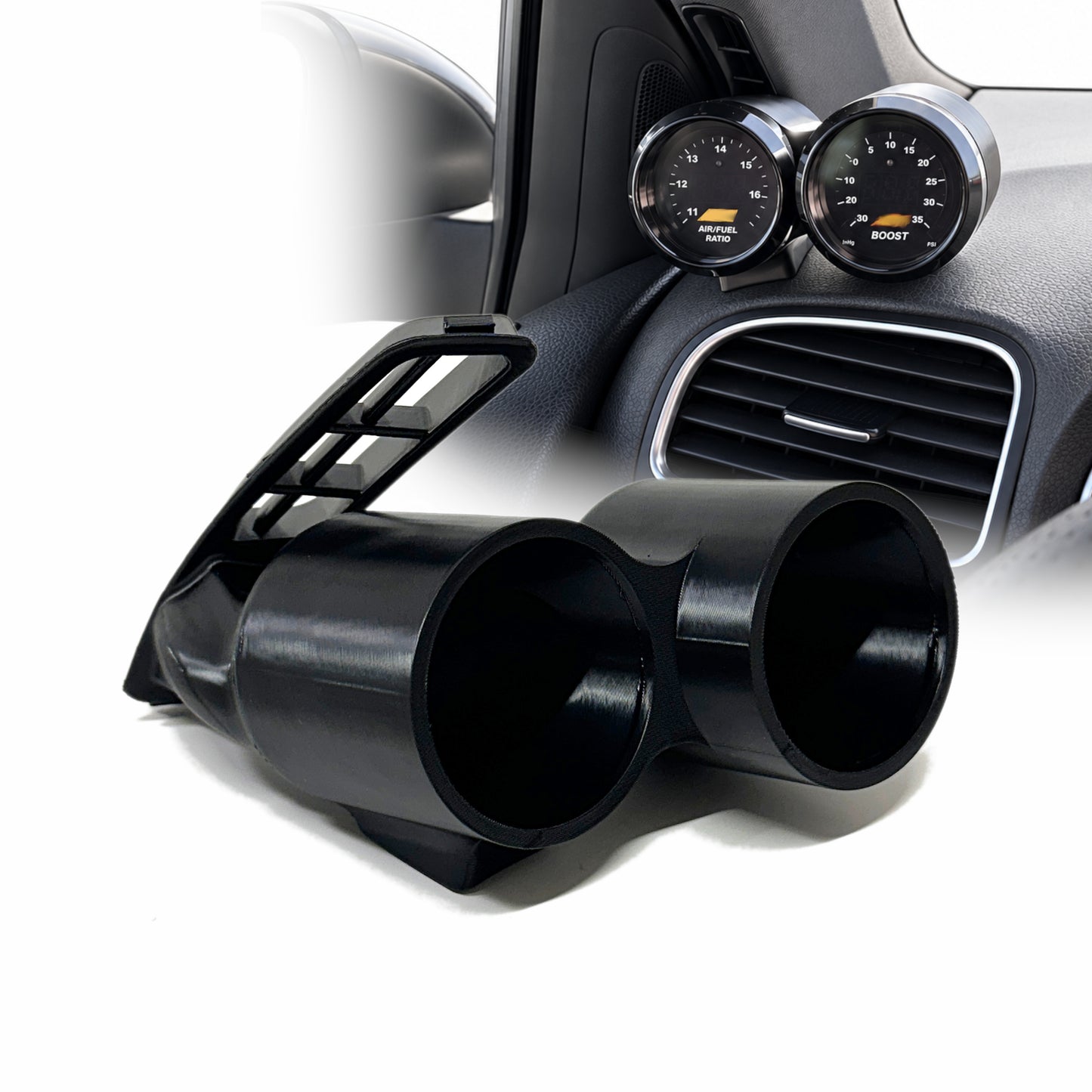 Dual gauge pod mount for Volkswagen Golf 2010-2014 GTI MK6 defrost vent 52mm