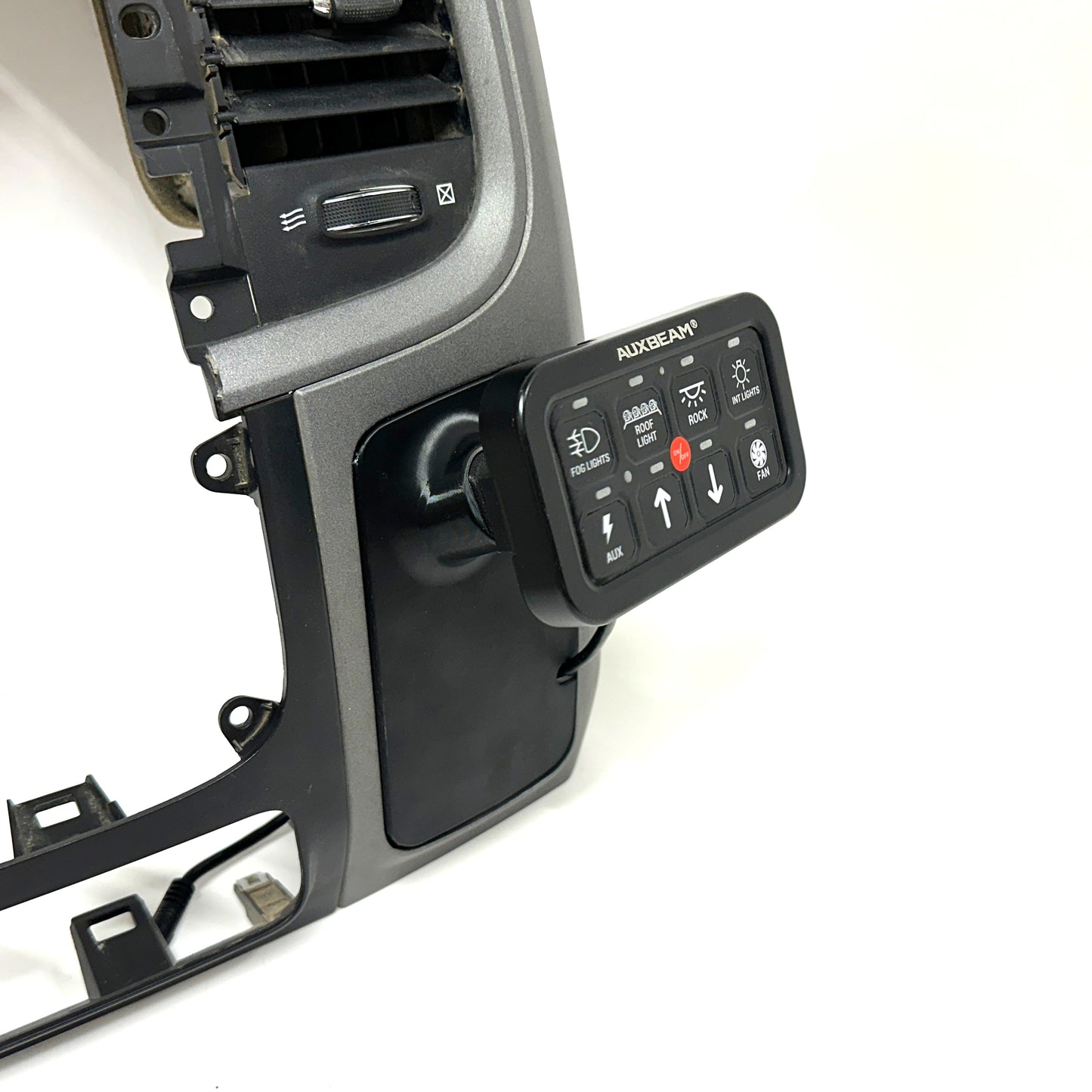 Custom Auxbeam mount fits 2013-2018 Ram center bezel cubby 6 or 8 Gang