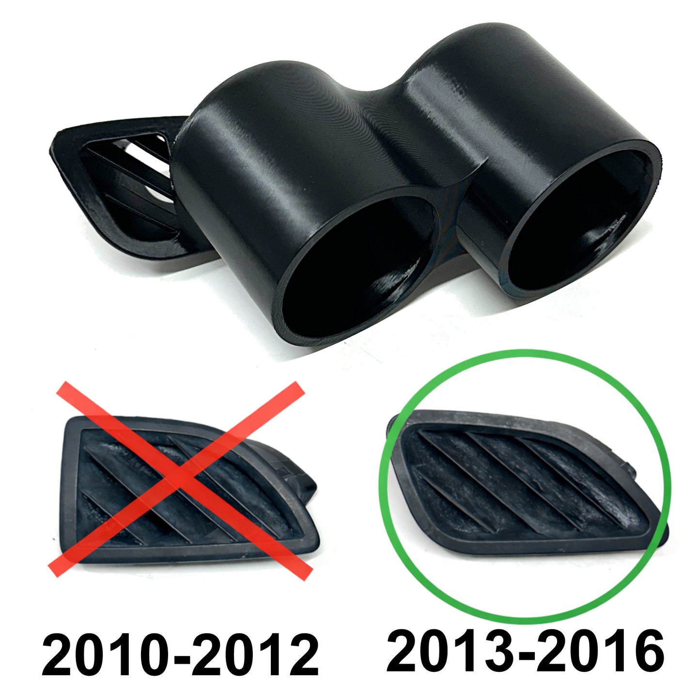 Dual gauge pod mount for 2013-2016 Hyundai Genesis Coupe Defrost vent