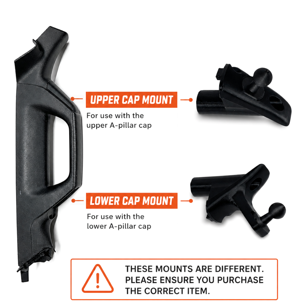 Custom Auxiliary panel mount for 2018-2024 Jeep Wrangler Pillar cap