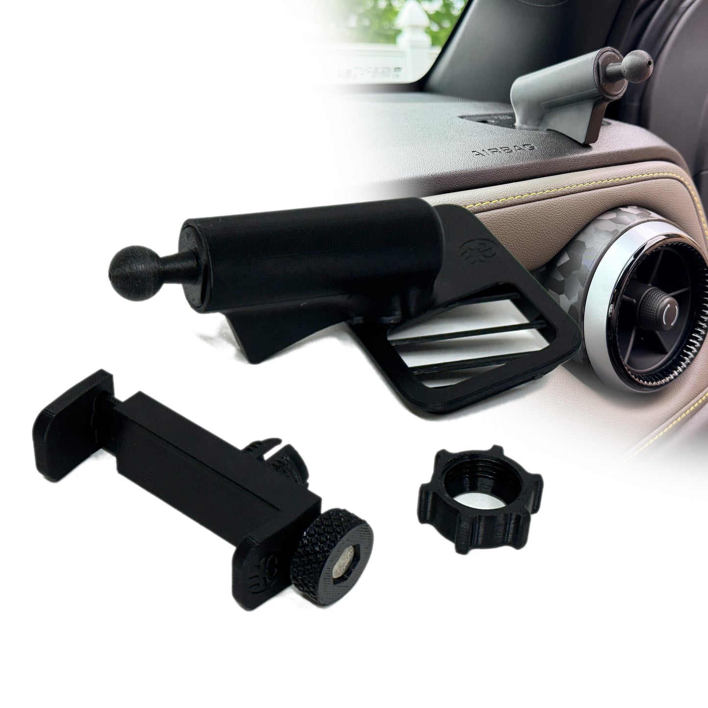Custom phone mount for 2023-2026 Colorado GMC Canyon functional vent holder