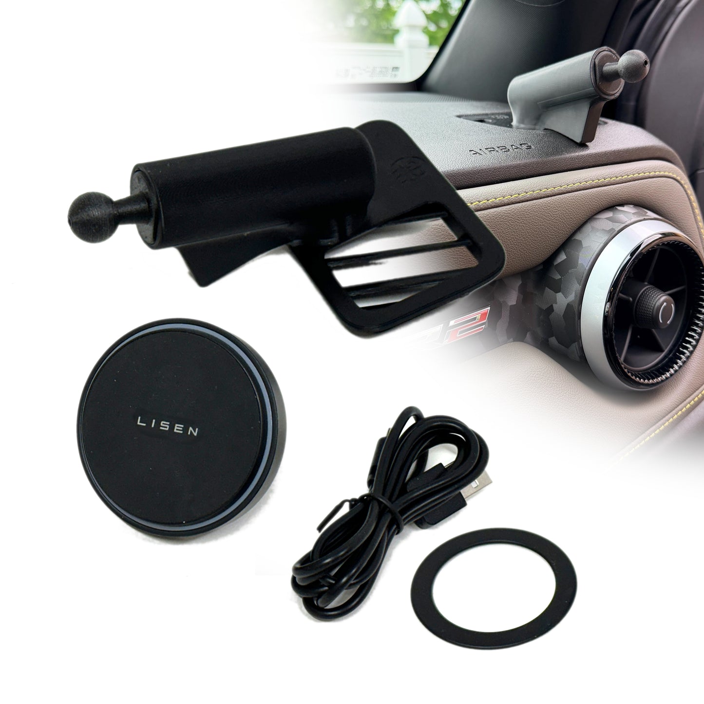 Custom phone mount for 2023-2026 Colorado GMC Canyon functional vent holder