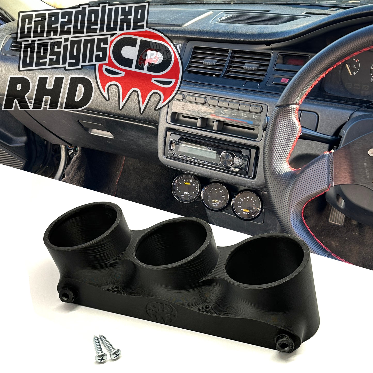 TRIPLE LOWER GAUGE POD 1992-1995 CIVIC EG 52MM