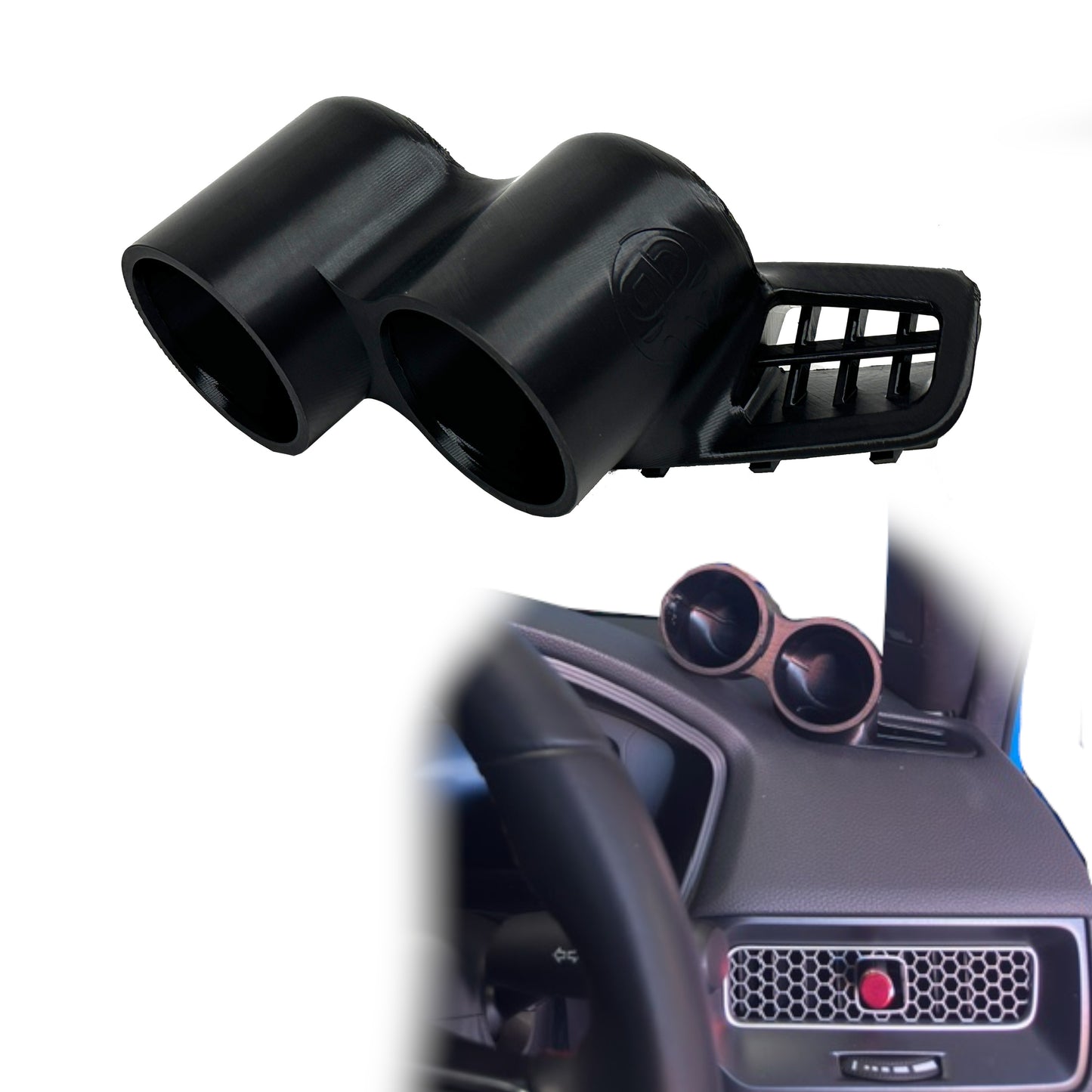 Dual gauge pod mount for 2022-2026 Civic 11th gen functional defrost vent