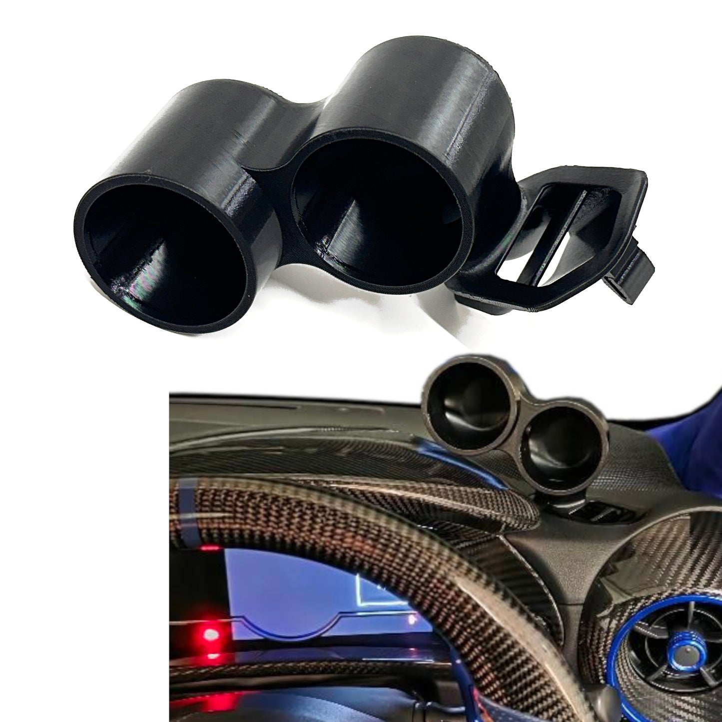 Dual gauge pod mount for GR86 BRZ 2022-2027 functional defrost vent