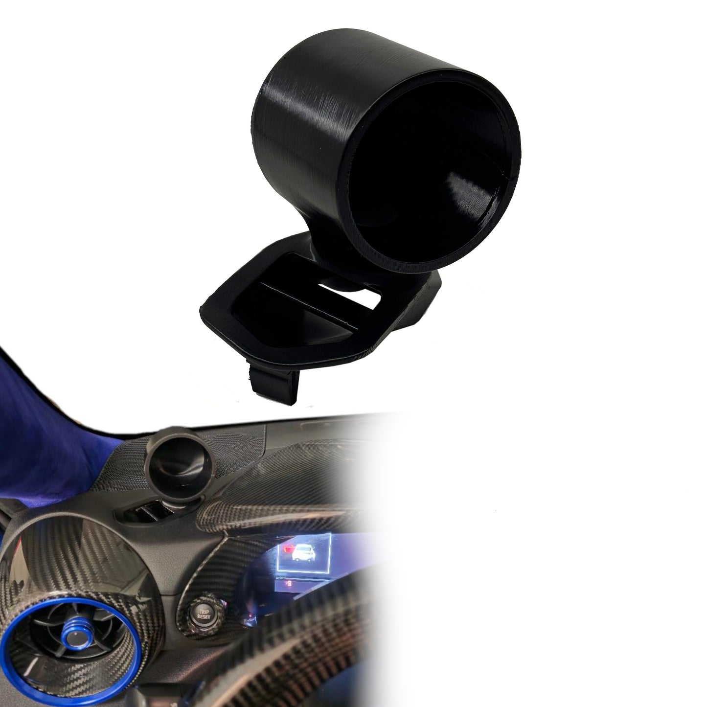 Single gauge pod mount for GR86 BRZ 2022-2027 functional defrost vent