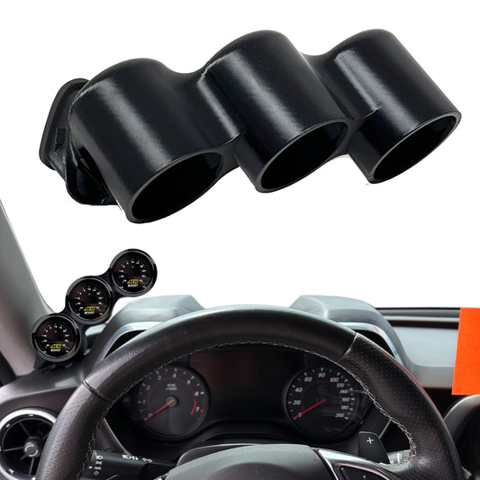 Triple gauge pod mount for Camaro 2016-2023 defrost vent 52mm